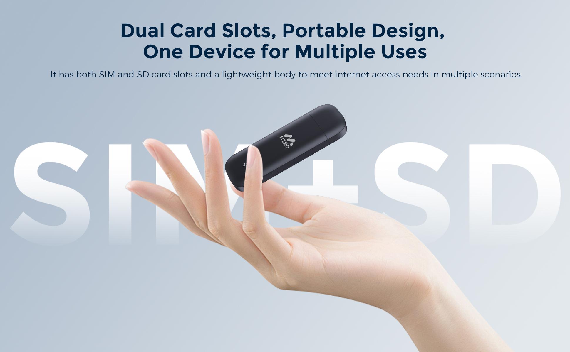 MIRO UFI USB WiFi Dongle - 4G High - Speed, Plug & Play, Dual Slots MIRO UFI USB WiFi Dongle - 4G High - Speed, Plug & Play, Dual Slots