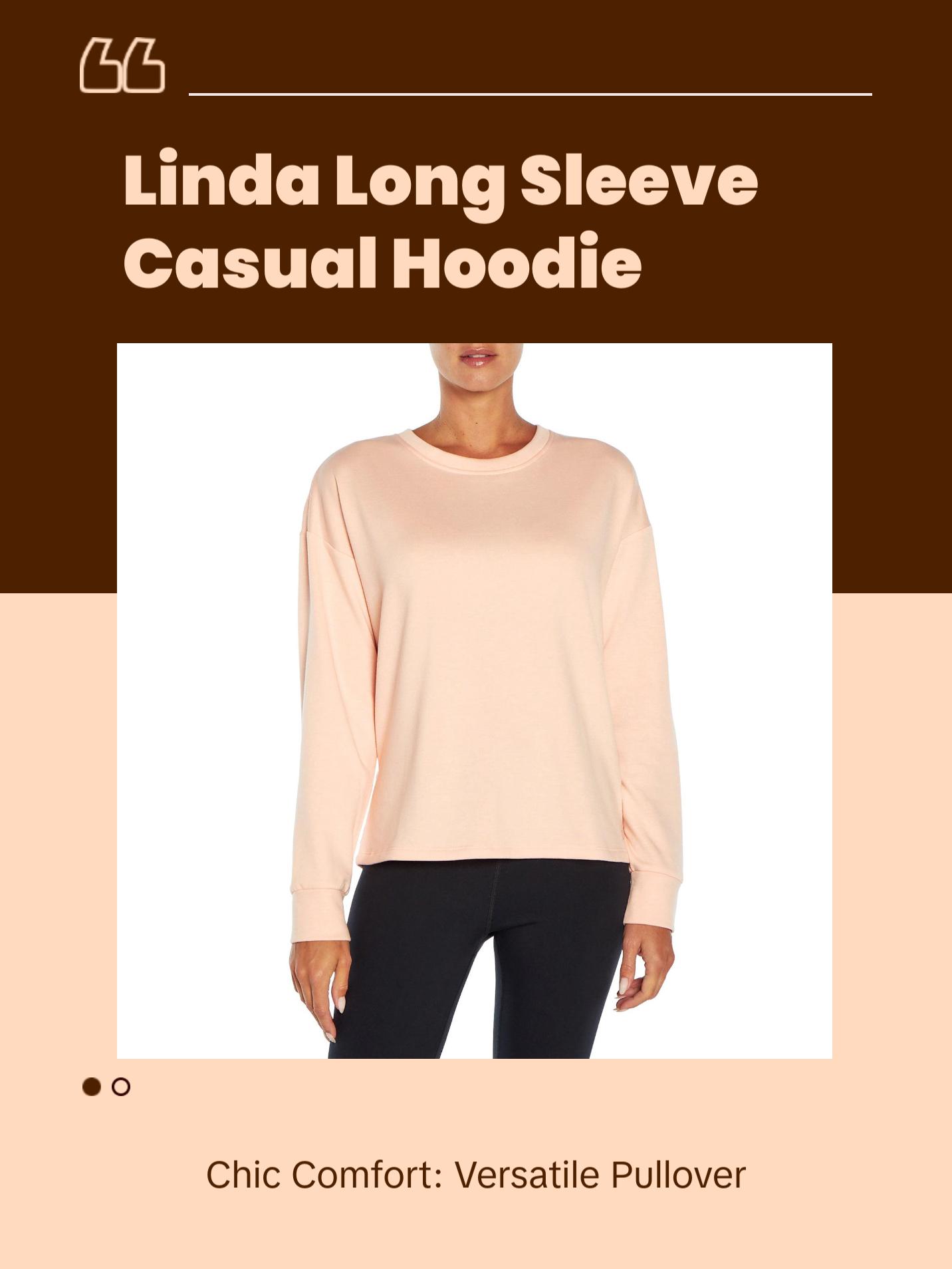 Linda Long Sleeve Pullover- Womenswear Hoodie Casual Dress