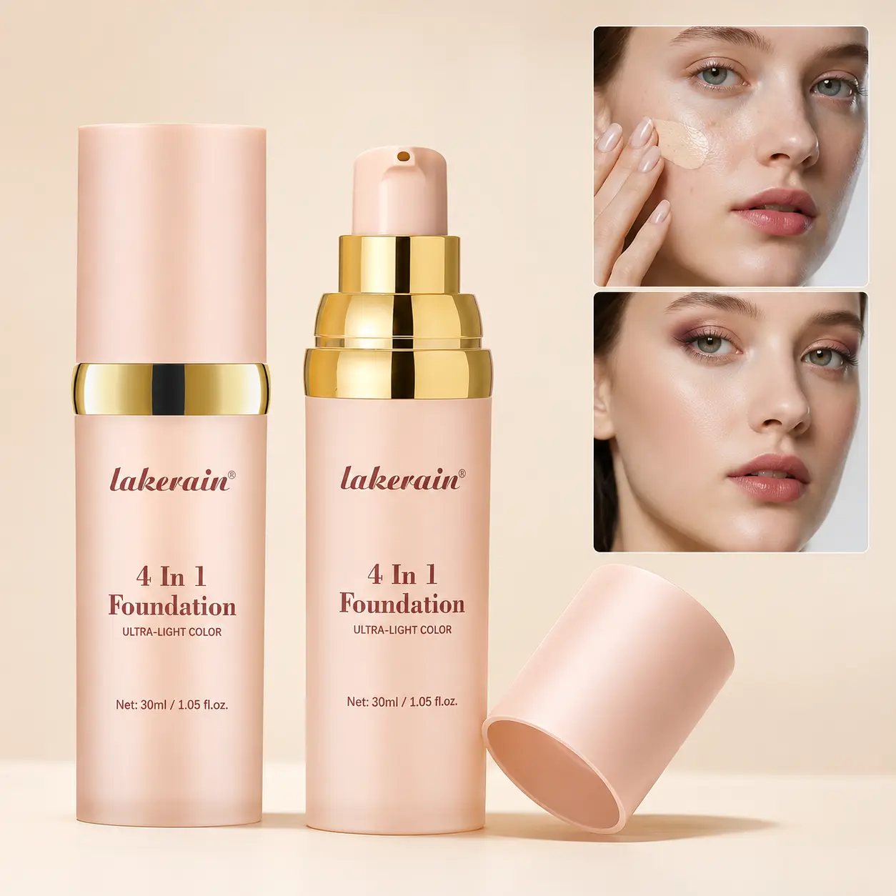 4 in 1 Color Changing Foundation, Moisturizing Hydrating Concealer, Brighten Skin Tone, Long Lasting No Transfer No Caking Makeup, Multi-Use BB Cream CC Cream Tinted Moisturizer, Gentle For Sensitive Skin