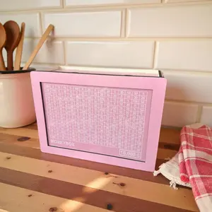 10000 Savings Challenge Wooden Money Box for Adults & Kids Large Cash Vault Piggy Bank with Counter Dry Erase Pen Reusable Coin and Cash Savings Bank Ornaments Decor