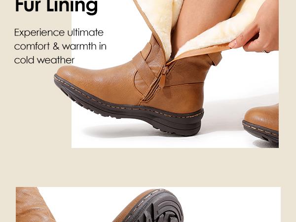 Dream Pairs Women's Wide Calf Snow Knee High Boots Dream Pairs Women's Wide Calf Snow Knee High Boots