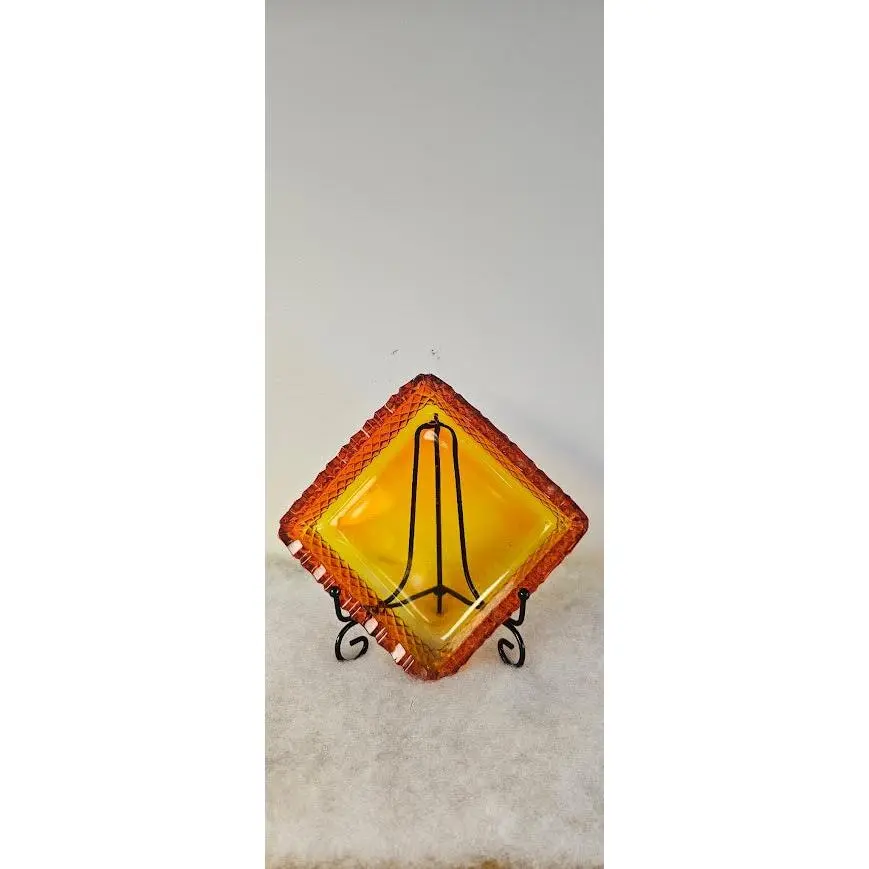 Vintage Amberina Ashtray