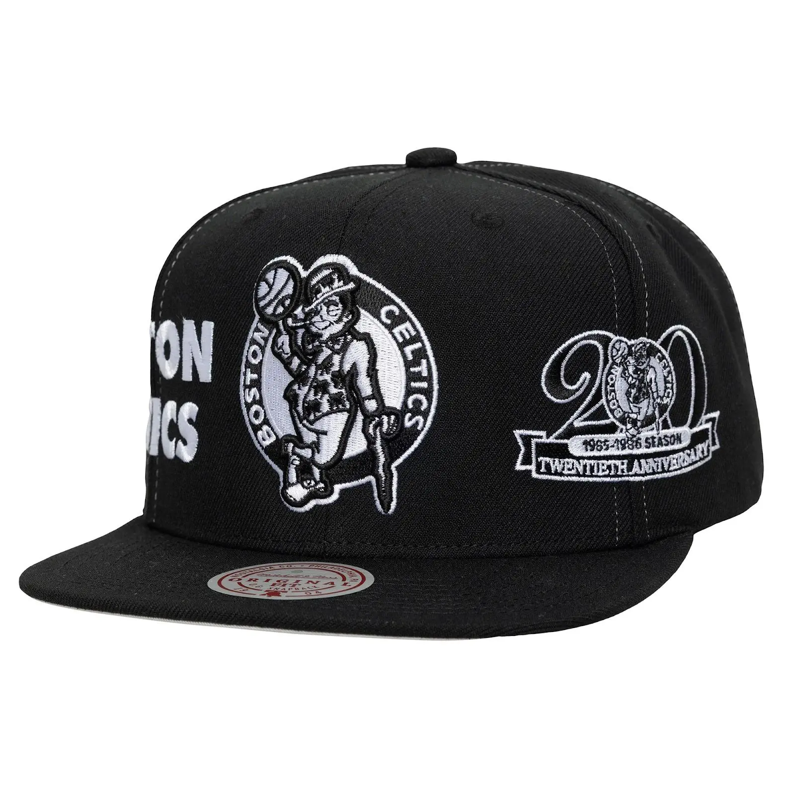Mitchell & Ness Boston Celtics Black Trifecta Snapback Hat