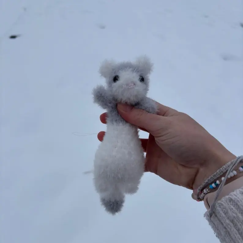Crochet Ferret Plushie - Cute Handmade Crochet Plushie - Cute Crochet