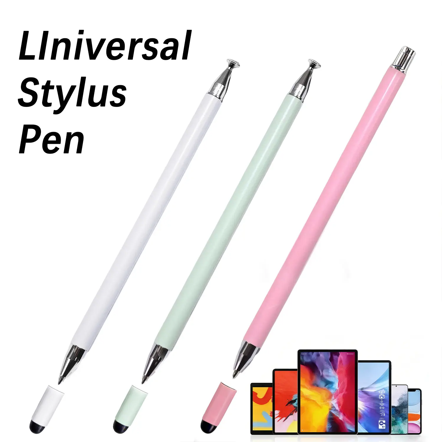 3-in-1 Universal Capacitive Pen, High-Sens. Precision Tip Stylus Accessories – No Charging Needed, Compatible with iPad, iPhone, Android, Samsung Galaxy, Switch & All Touchscreens | Back-to-School