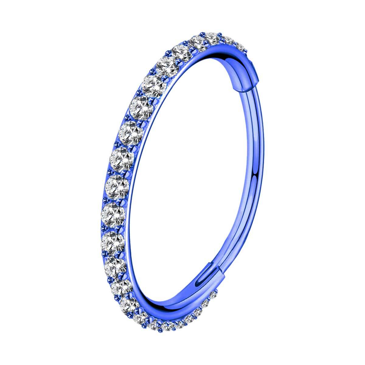 Oufer Christmas 20G AAA+ Grade CZ Hinged Nose Nostril Piercing Hoop Ring Conch Helix Lobe Tragus Rook Hoop Cartilage Ring  Inner Diameter 5mm 6mm 7mm 8mm 9mm 10mm 11mm 12mm in Black Purple Pink Green Blue