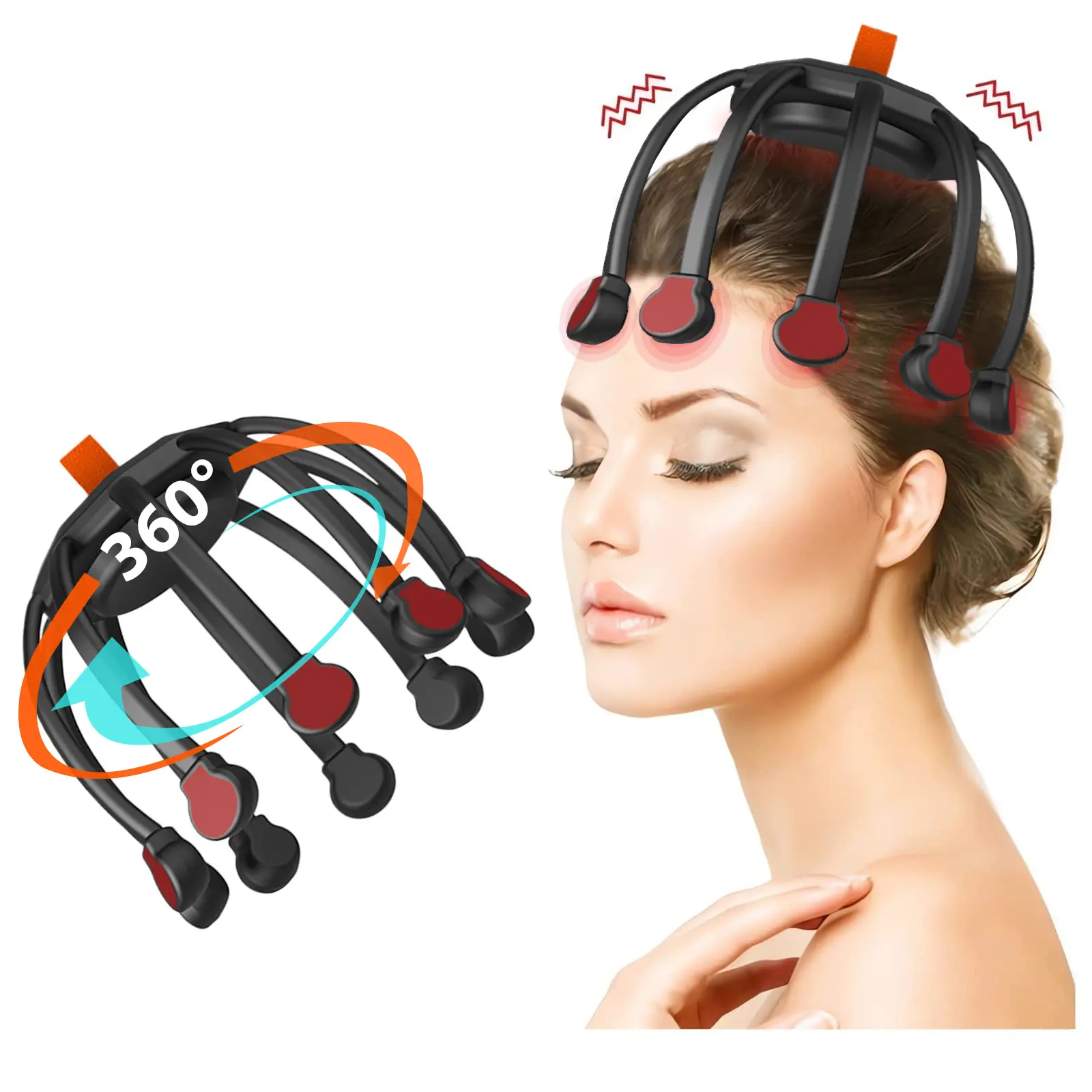 Portable Head Massager-Electric Scalp Massager Head Massager Scalp Stress Relax,Deep Relaxation, Hair Stimulation and Stress Relief ,Gift for Dad Mom