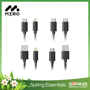 【U4】Miro Type-C Cable – 100W 5.0A Fast Charging, 480M/s Data Speed, Works with Phones, Tablets & Laptops, Ideal for Office, Travel & Home Use, Reliable Everyday Essential, Practical Tech Gift for Holidays & Special Occasions