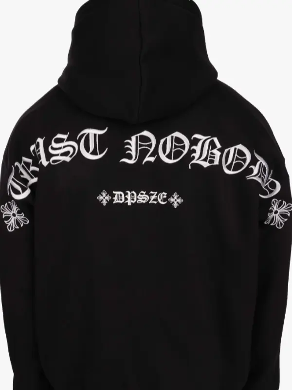 2-Sided Dropsize Gothic Hoodie, Oversized Back Print Hoodie, Old English Streetwear Graphic, Unisex Heavyweight Women Men's Shirt Hoodie