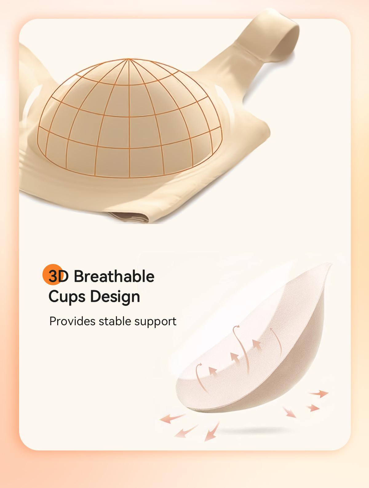 rosyclo Women's Wireless Bra No-Wire Jelly Strip Support & Lift, Plus Size Seamless Daily Bra, Back Smoothing Invisible Underwear M-4XL rosyclo Women's Wireless Bra No-Wire Jelly Strip Support & Lift, Plus Size Seamless Daily Bra, Back Smoothing Invisible Underwear M-4XL