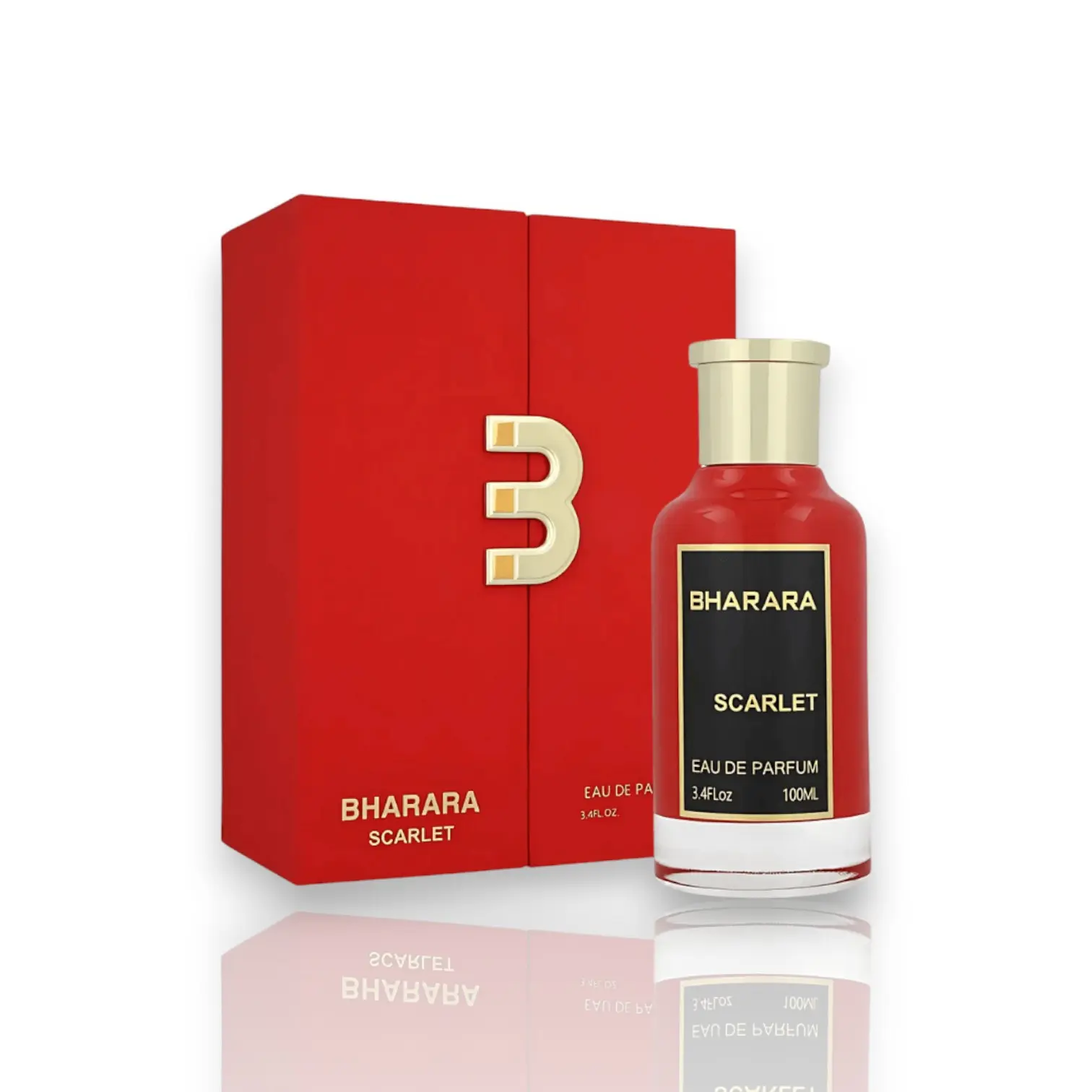 Bharara Scarlet Unisex Eau De Parfum (100ml) - Grapefruit Top Notes, Lemon, Citrus Blend, Bergamot, for Unisex Wear