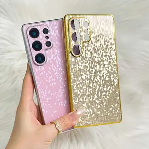 Compatible with  S26Ultra/S25Ultra/s24/s23 The electroplated shell sparkles sporadically phone case-HLKU310-2