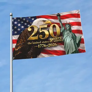 United States 250th Anniversary Flag 1776-2026 Patriotic Eagle Banner, American Stars and Stripes Outdoor Decor for Gardens, Patios, and Porches, Independence Day Party Supplies garden  decor，SummerVibes