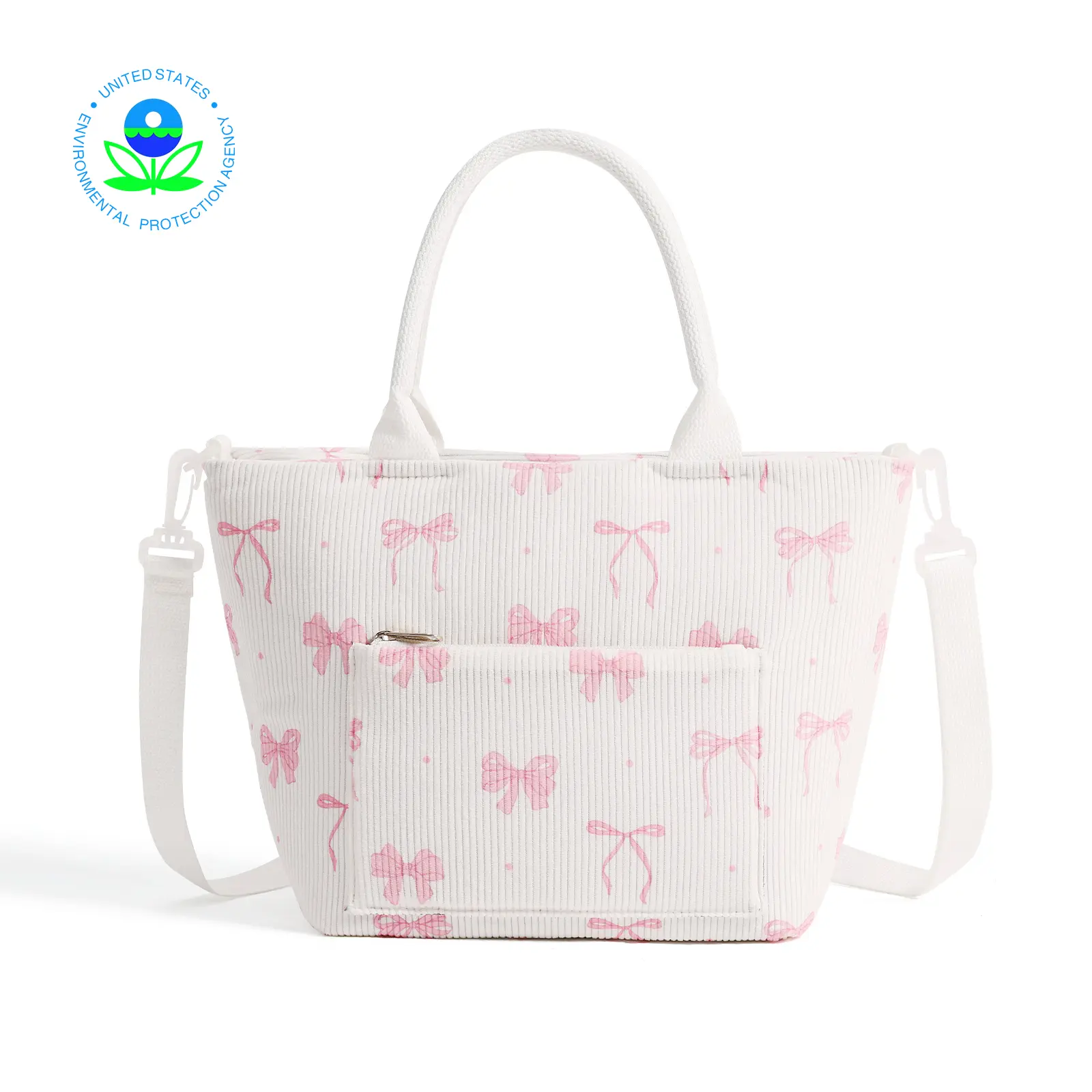 MEXS Lunch Bag for Women Adult Large Insulated Lunch Box Girl Cute Corduroy Lunch Tote Bags Reusable Leakproof Cooler Work Picnic