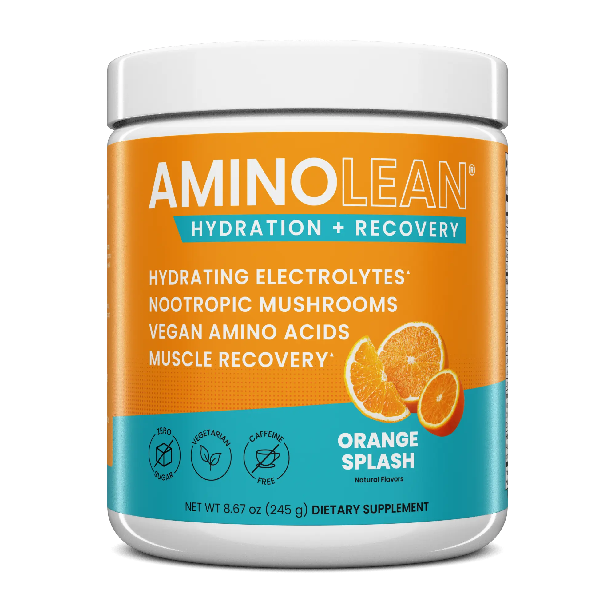 AminoLean Hydration & Recovery - Natural Electrolytes from Sea Minerals with Amino Acids, Blood Orange (30 Servings) Beverage Sport