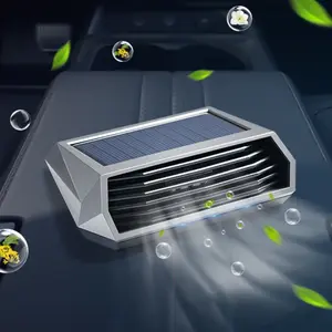 Joytutus Solar-Powered Car Air Purifier with USB Charging & Ozone Odor Elimination Portable HEPA Filter-Free Ionizer for Pet Odors VOC Oxygen Bar Ozone Generator Smoke Remover