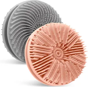 2 Pack Silicone Scalp Massager for Hair Growth, Double-Sided Scalp Scrubber Shampoo Brush with Soft Bristles, Wet & Dry Head Massager for Dandruff Relief, Itchy Scalp, Straight & Curly Hair