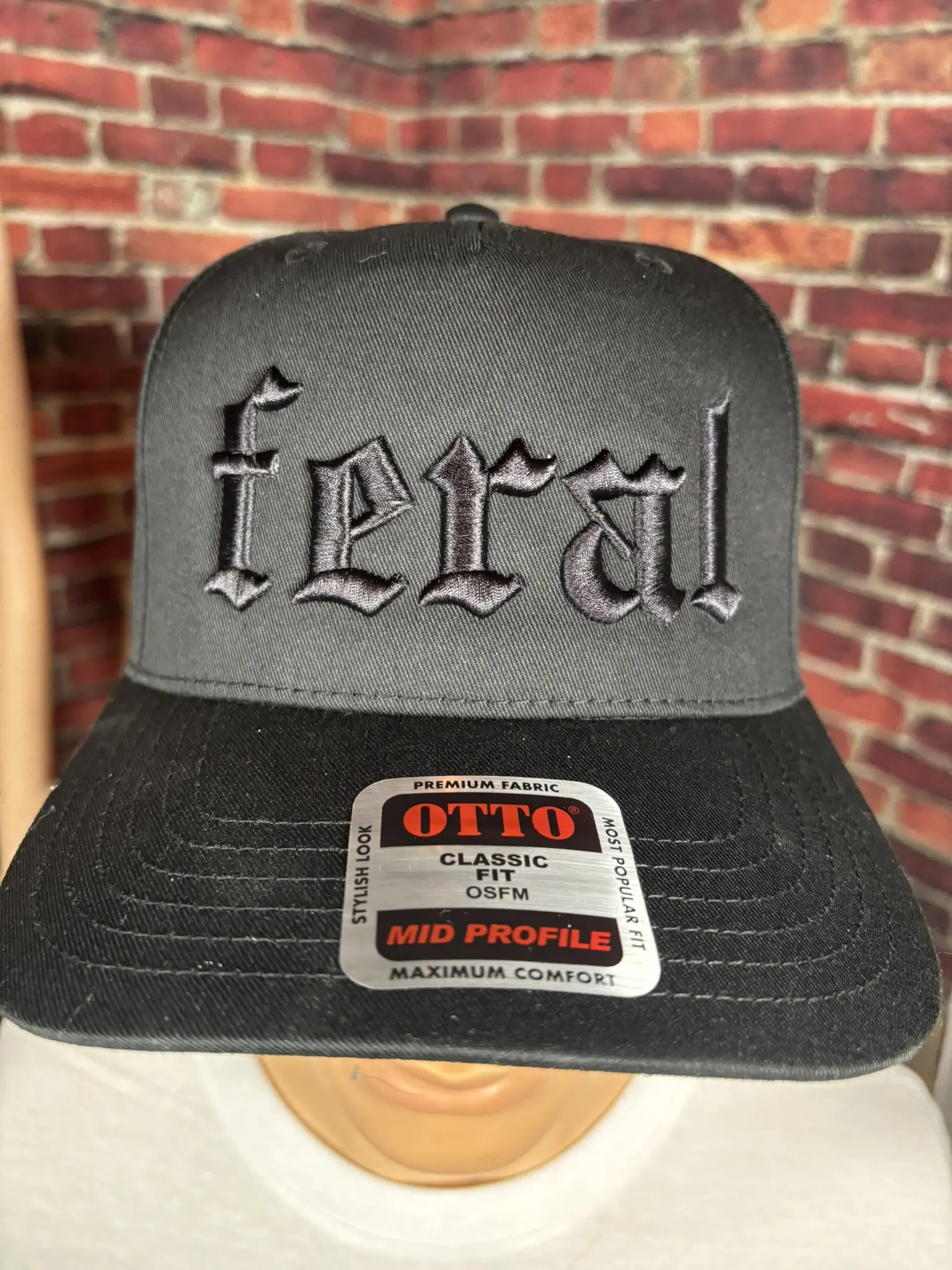 Feral 3D Embroidered Adjustable Snapback Baseball Cap, Baseball Cap Adjustable