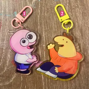 SMILING FRIENDS Charlie and Pim double sided keychains