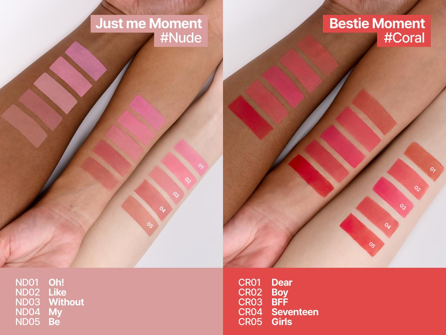 [Travel-friendly] fwee Lip & Cheek Blurry Pudding Pot + Mini Keychain + Silicone Lip Brush Trio | Makeup Blush and Blurred Matte Lips | Silicone tip, with lid, portable