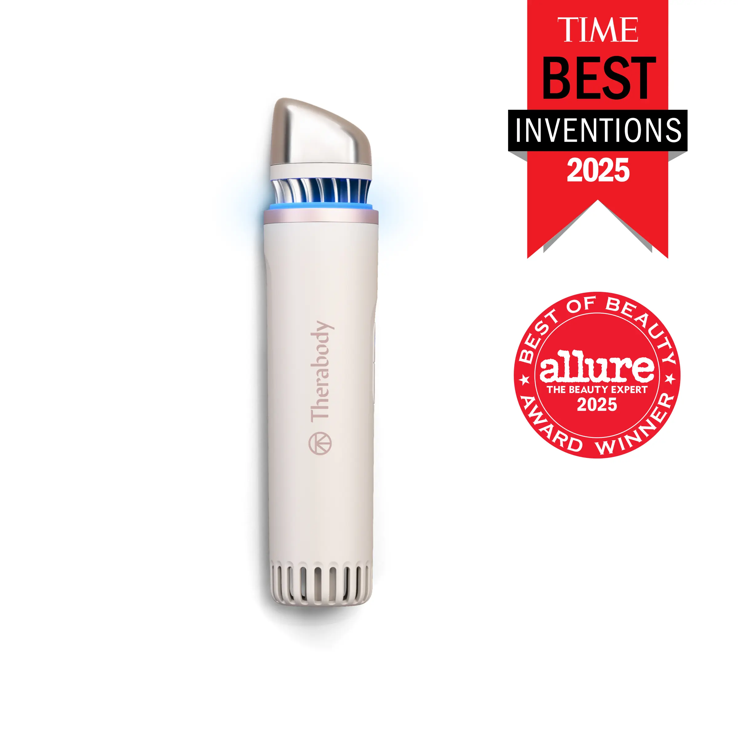 Therabody TheraFace Depuffing Wand - Cold & Heat Facial Treatments (White)
