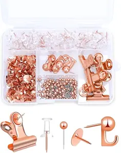 310Pcs Push Pins Set, Decorative Push Pins for Cork Board with Push Pin Hook Thumb Tacks for Photo Wall, Feature Wall, Travel Map, Bulletin Board, Office or Home, 5 Styles