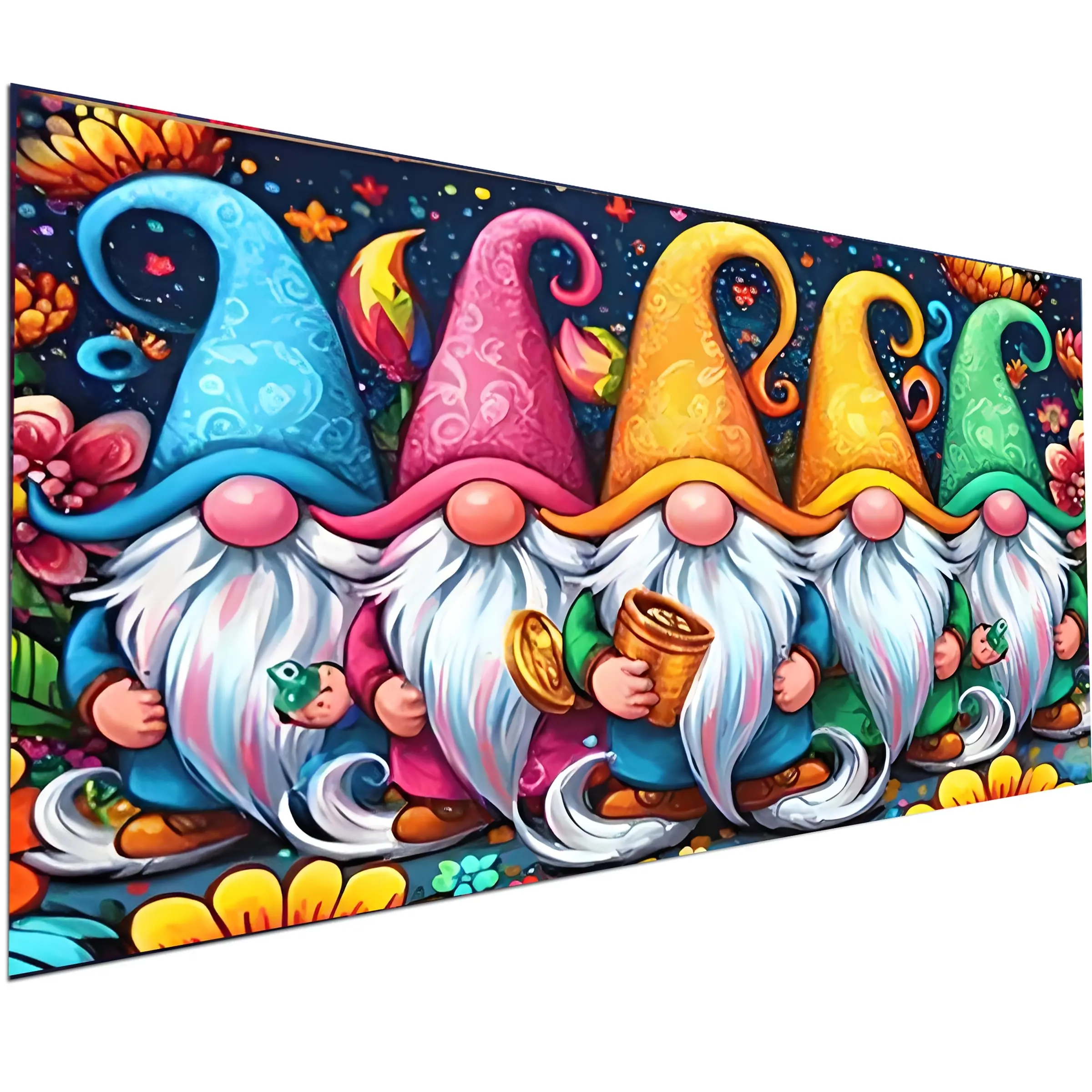 Large Size Vibrant Gnomes Diamond Painting Kits for Adults, DIY 5D Diamond Art Kits Full Drill Diamond Dots Paintings with Diamonds Gem Art and Crafts Home Decor 32x16inch,back to school