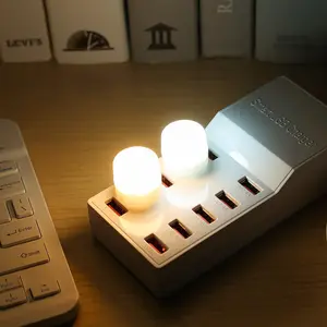 Mini USB Mobile LED Night Light - Compact, Portable, Durable, Energy-Saving, Eye-Protection Lamp for Bedroom, Home Use (Warm Light)