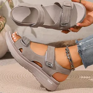 Women's Comfort Outdoor Sandal with Adjustable Strap Non-Slip Thick Bottom Soft Shoes