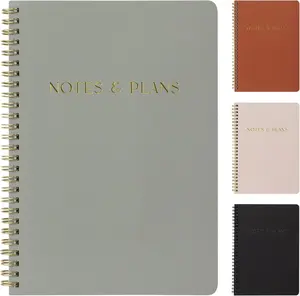 Beautiful Daily Planner And Notebook With Hourly Schedule - Aesthetic Spiral To do List Notepad to Easily Organize Your Tasks And Appointments - Stylish Book And School Or Office Supplies For Women