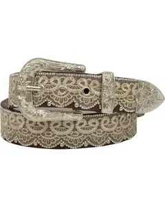 Shyanne Women's Rhinestone Lace Leather Belt - Da3650