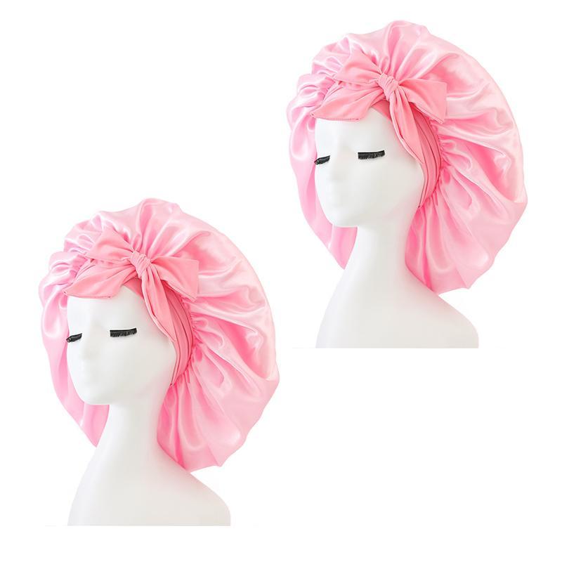 Silk Satin Hair Bonnet Sleeping Hat With Stretch Tie Band Bonnets Silk Bonnet Satin Adjustable Bonnet for Curly Hair Sleeping Adult Women Girls