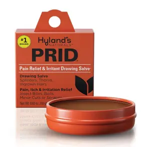 Hyland's PRID Drawing Salve, Topical Skin Irritation Relief, For Splinters, Thorns, Ingrown Hairs, Itch Relief for Bug Bites, Boils, Minor Cuts and Scrapes, 18 Grams