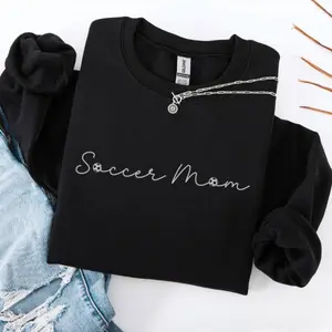 Soccer Mom Sweatshirt, Mom Soccer Sweater, Soccer Mama Shirt, Gift for Soccer Mom, Fall Soccer Season Shirt, Soccer Sweatshirt, Soccer outfit Crewneck Womenswear Hoodie