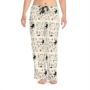 Funny Wine Lover Pajama Pants Men Women Unisex Cute Goose Wine Print Lounge Pants Loose Fit Soft Breathable All Season Cozy Casual Sleep Bottoms Novelty Gift