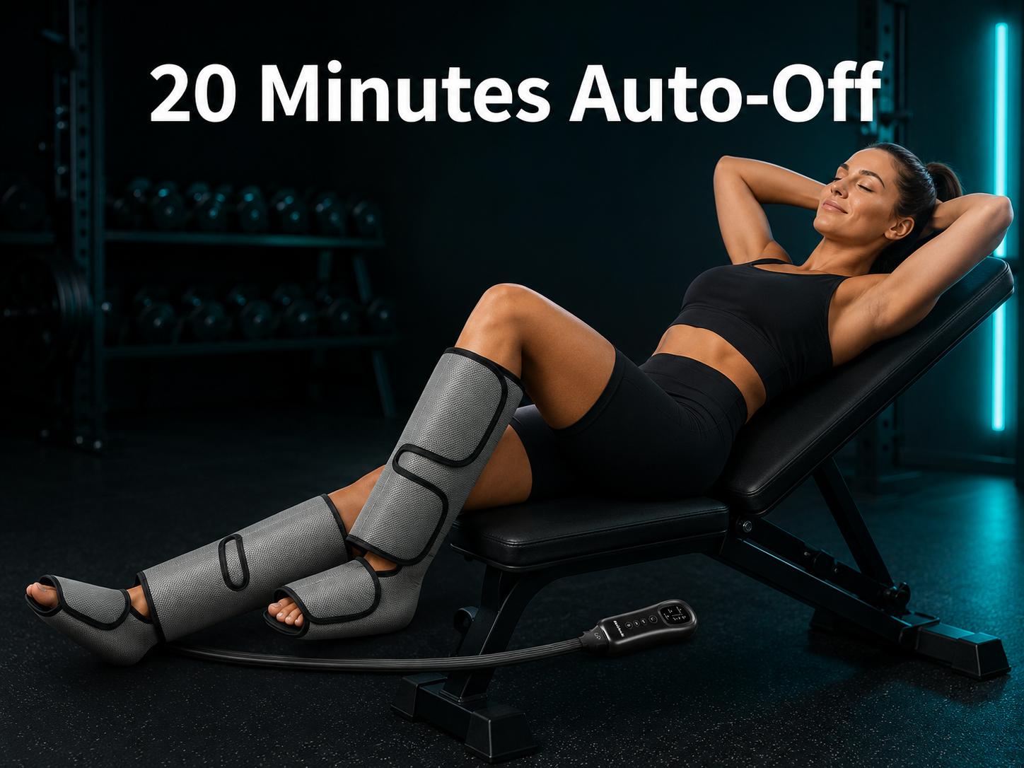 Nekteck Air Compression Leg Massager with 3 Massage Levels & Auto Shut Off Feature for Foot and Calf Comfort and Relaxation
