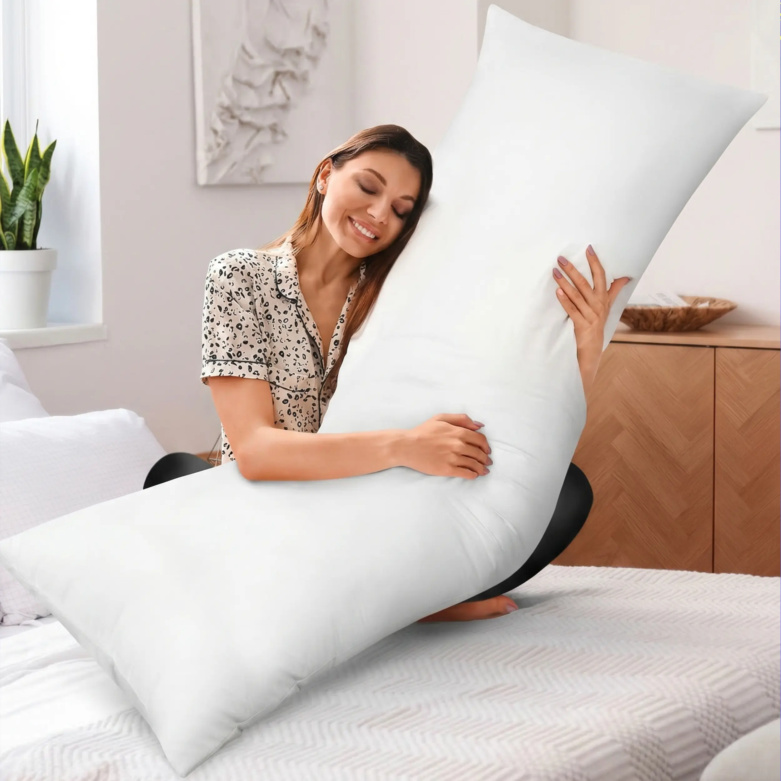 Utopia Bedding Full Body Pillow for Adults - Supportive Bolster, Body Positioner, Soft & Durable Long Bed Accessory for Side Sleepers, Body Positioner Pillow