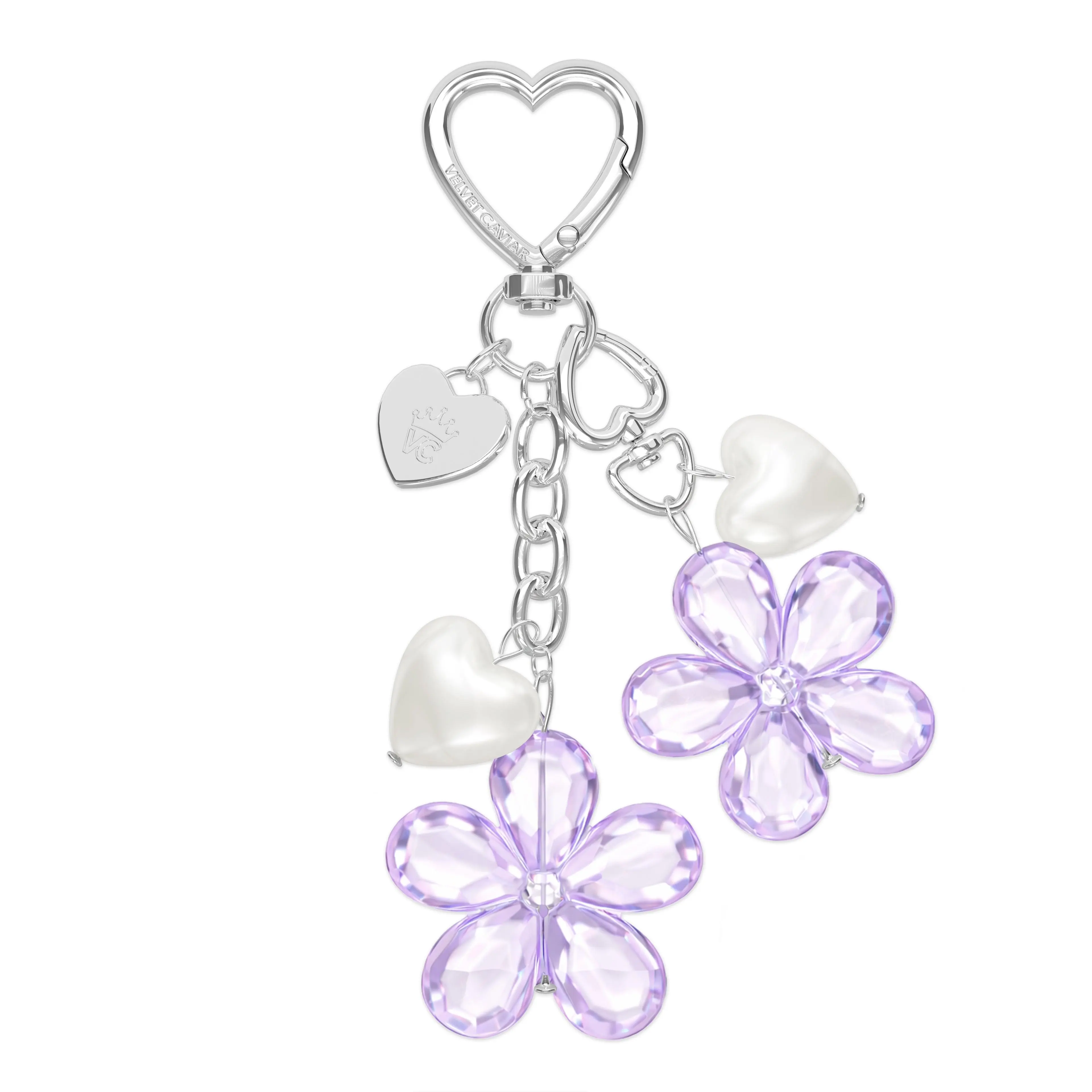 Lavender Cherry Blossom Bag Charm