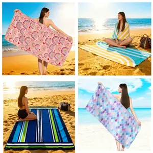 1PC Extra Large Microfiber Beach Towel, Soft Quick Dry Absorbent Printed Towel, Lightweight Sand-Free Portable Towel for Beach Pool Camping Holiday Essentials for Men Women