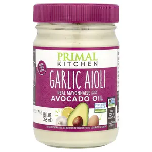 Primal Kitchen Real Mayonnaise Made with Avocado Oil, Garlic Aioli,  12 fl oz (355 ml)