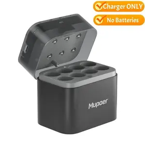 AA Battery Charger for NiMH & Lithium Battery【Charger Only】| Battery Charging Case for Rechargeable Double A Batteries | Cargador de Pilas Recargables