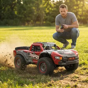 1:14 Scale 4WD High Speed Red Blue RC Off Road Car with Strong Grip Tires Perfect Gift for Birthday Christmas Halloween shell  competitive  brushless