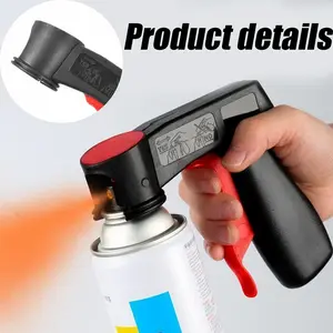 Instant Aerosol Trigger Handle instantly transforms spray cans into spray guns—full-grip design, reusable, mess-free, easy snap-on/snap-off—universal fit for spray paint, adhesives, , and hair styling products.
