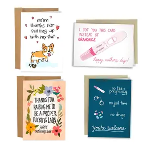 Funny Mother’s Day Cards Set – Bundle | Funny Mother’s Day Greeting Cards | Mother’s Day Cards | Made in the United States
