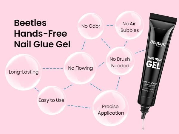 Beetles Tipex Lite Apex Nail Tips &Nail Tips Kit Stiletto Almond Square Coffin Nail Tips Pre-Building Pre-Etched Acrylic Nail Tips for Flat Nails & Natural Nail Beds Gift for Women Girls