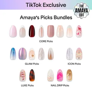 [TikTok Exclusive] [The Amaya Edit] KISS Press On Glue Nails Bundle - Amaya's Picks Bundles