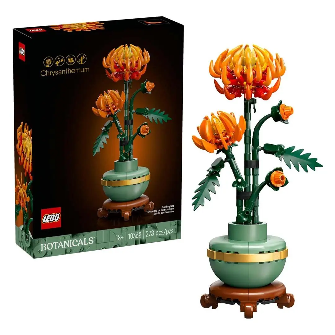 LEGO Botanicals Chrysanthemum (10368) Brick Kit, Classic Building Blocks Set for Hobby Enthusiasts