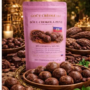 Gout Creole LLC Boul Chokola Peyi Haitian Chocolate 8 oz Rich & Smooth Haitian Style Chocolate Snacks