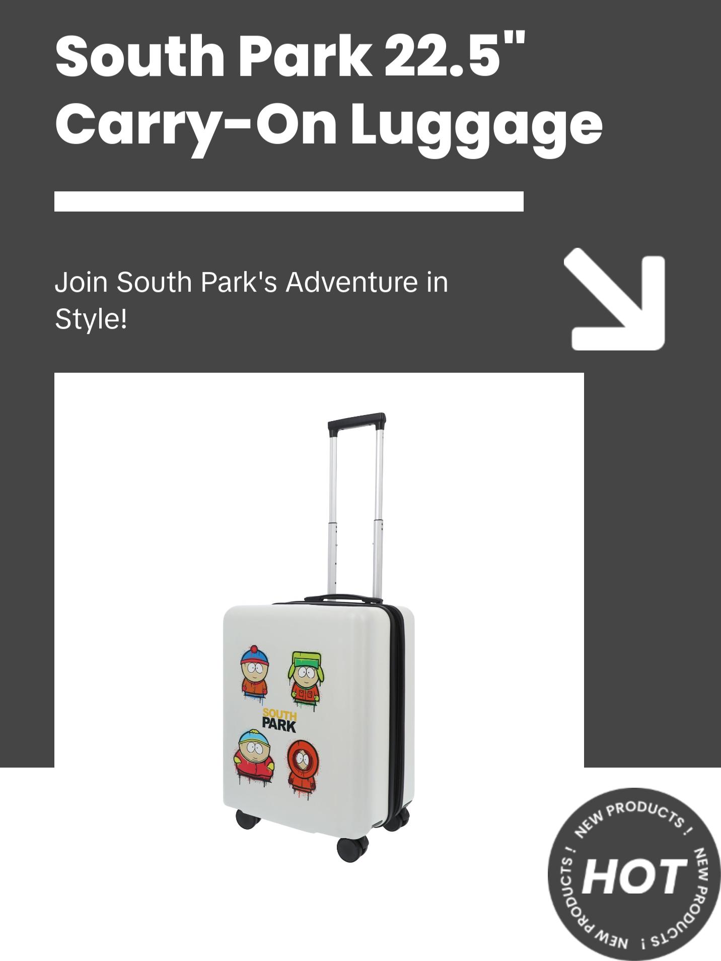 Paramount South Park 22.5" White Carry-On Suitcase Luggage