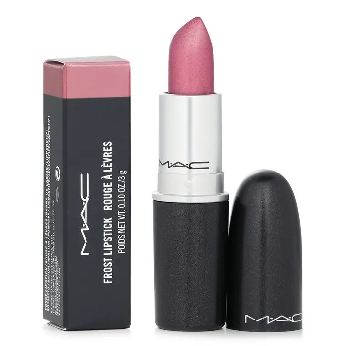 MAC Lipstick - Plum Dandy, Cosmetic Glossy Lipstick with Vanilla Scent, Lip Care Lipgloss for Daily Makeup, Smooth
